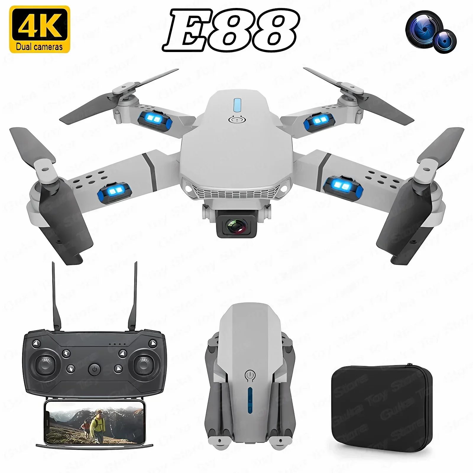 E88 Pro WIFI FPV Drone Wide An - Drone Lidar 评论和价格